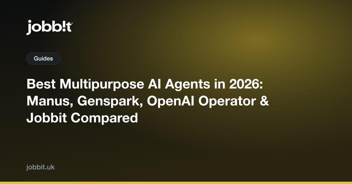 Bedste multifunktionelle AI-agenter i 2026: Manus, Genspark, OpenAI Operator og Jobbit sammenlignet
