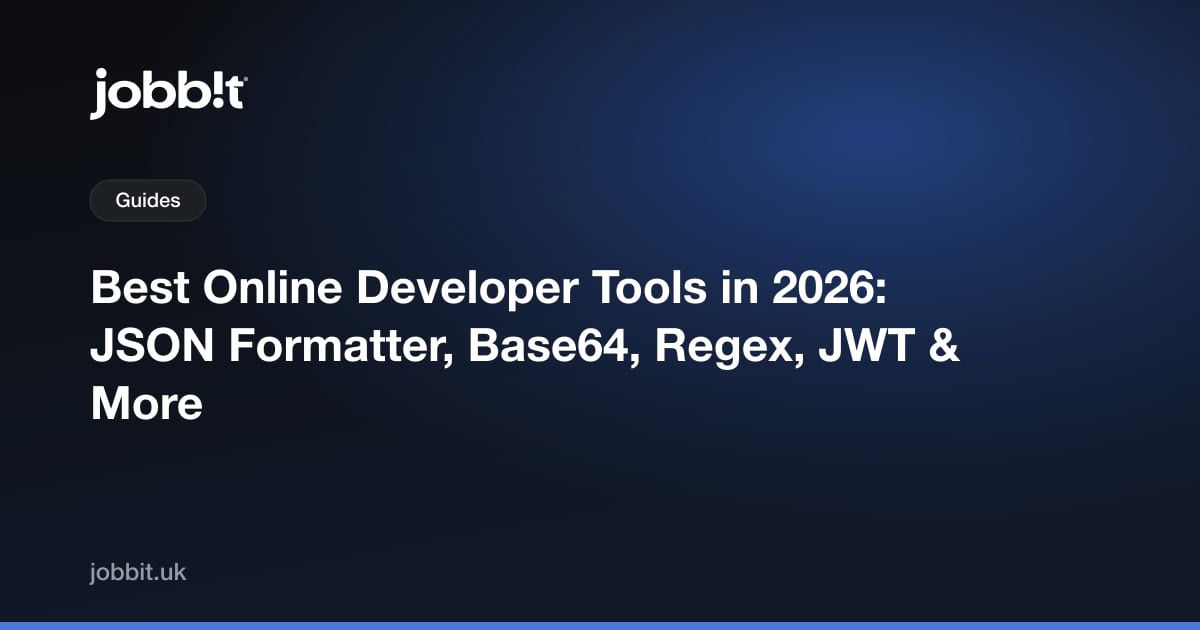 Bedste online udviklerværktøjer i 2026: JSON-formatter, Base64, regex, JWT og mere
