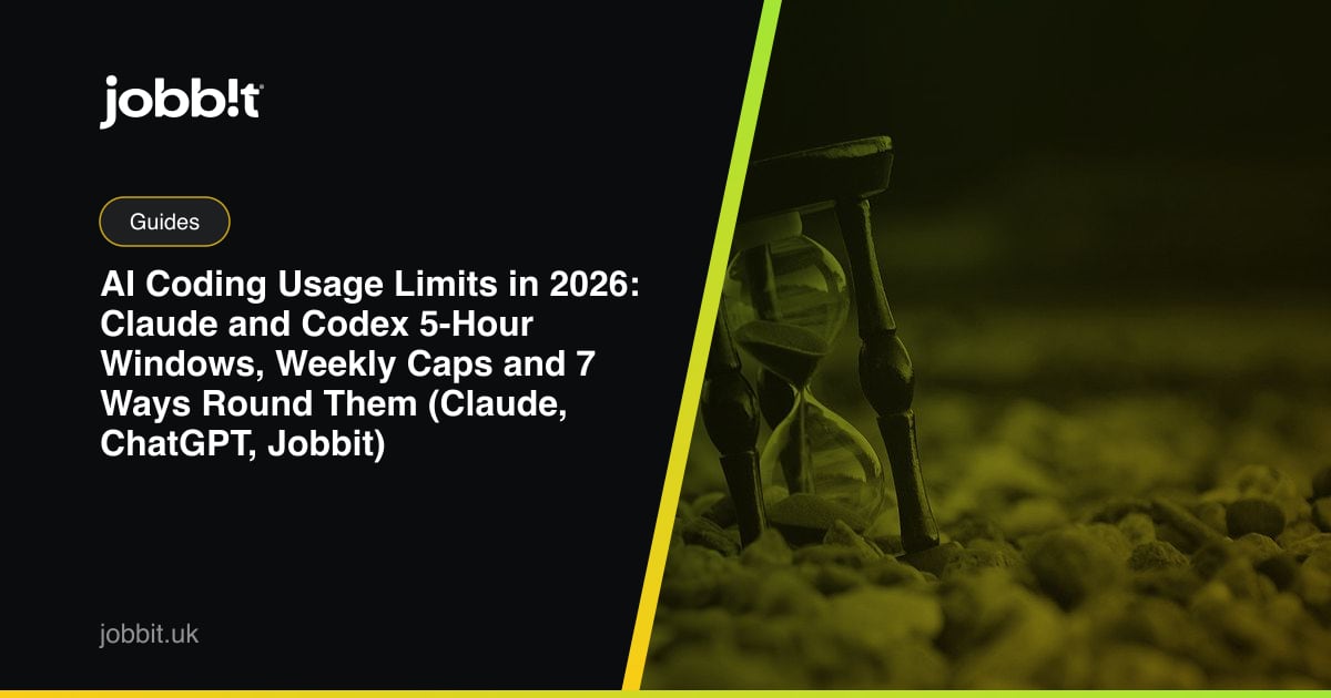 AI Coding Usage Limits in 2026: Claude and Codex 5-Hour Windows, Weekly Caps and 7 Ways Round Them (Claude, ChatGPT, Jobbit)