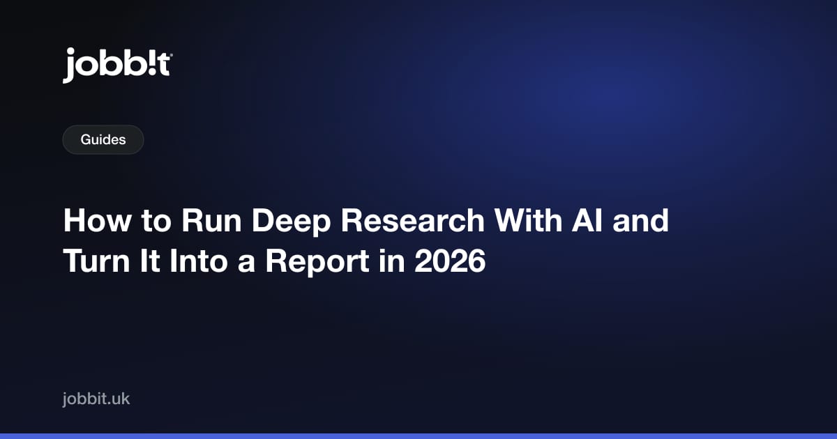 2026년 AI로 심층 리서치를 실행하고 리포트로 바꾸는 방법