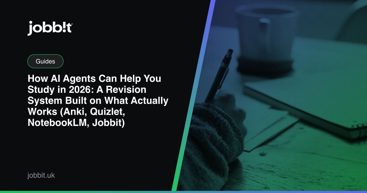 Come gli agenti AI possono aiutarti a studiare nel 2026: un sistema di ripasso basato su ciò che funziona davvero (Anki, Quizlet, NotebookLM, Jobbit)