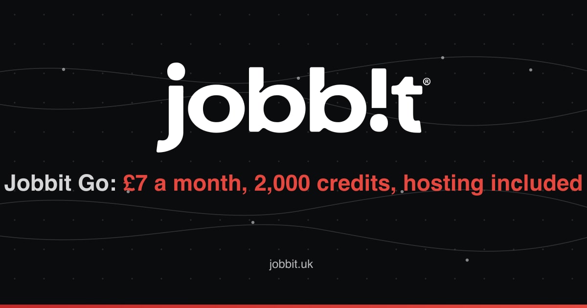 แผนเอเจนต์ AI ราคาถูกที่สุดในปี 2026: Jobbit Go ราคา 7 ปอนด์ต่อเดือน พร้อมเครดิต 2,000 หน่วยและโฮสติ้ง (ChatGPT Go, Google AI Plus, Claude, Manus)
