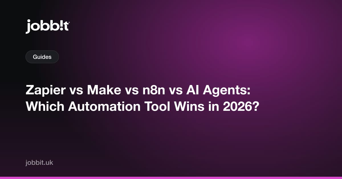 Zapier vs Make vs n8n vs AI 에이전트: 2026년 승자는 어떤 자동화 도구인가?